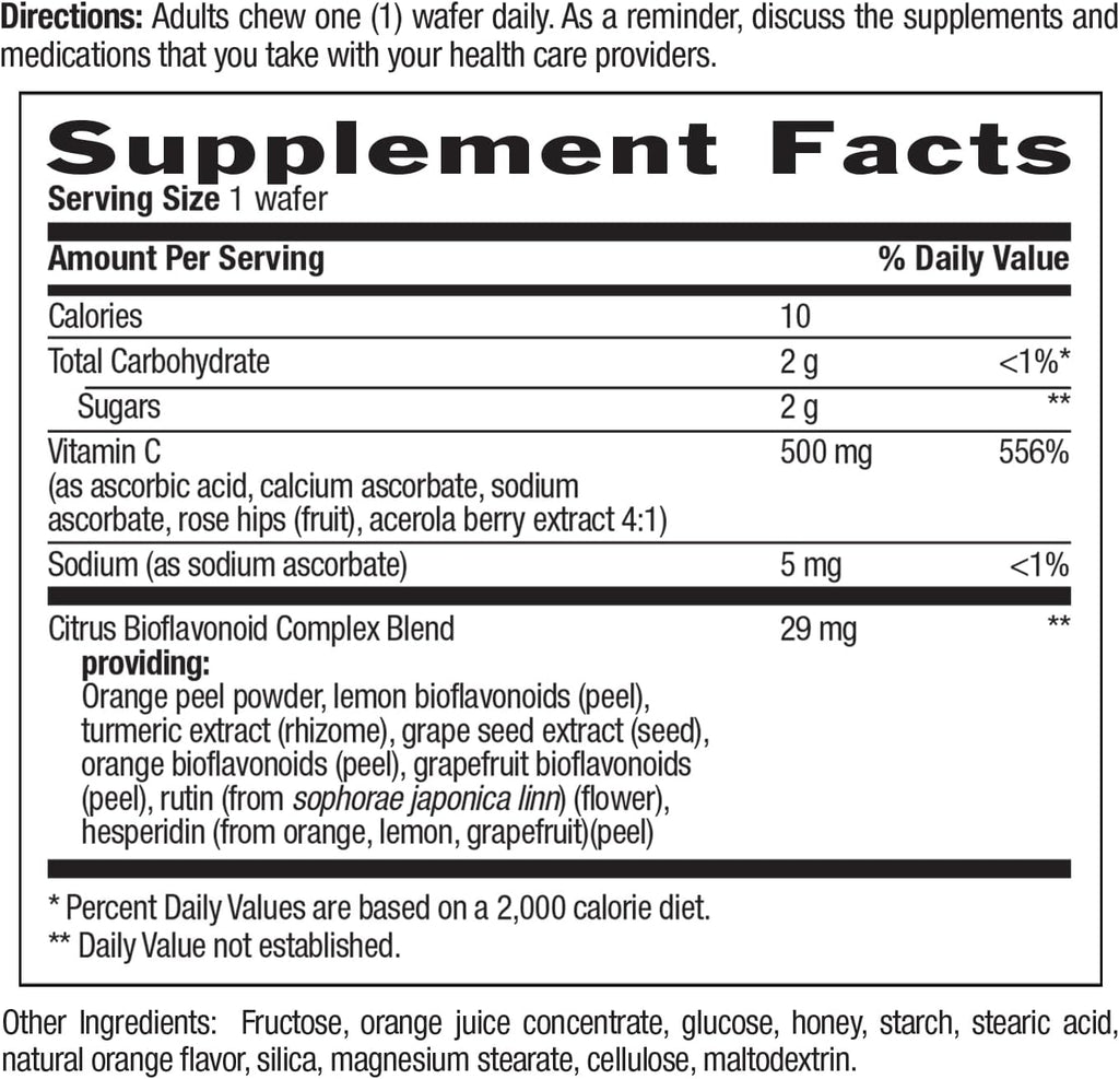 Vitamina C 500 mg con zumo de naranja - 90 comprimidos