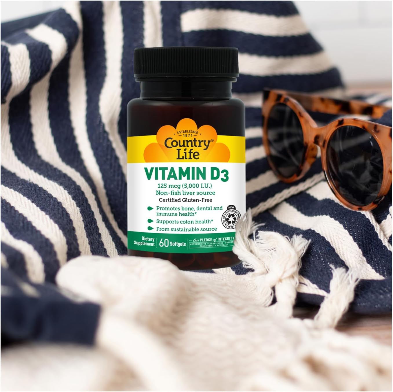 Country Life Vitamina D3 5000 IU – 60 Cápsulas Blandas