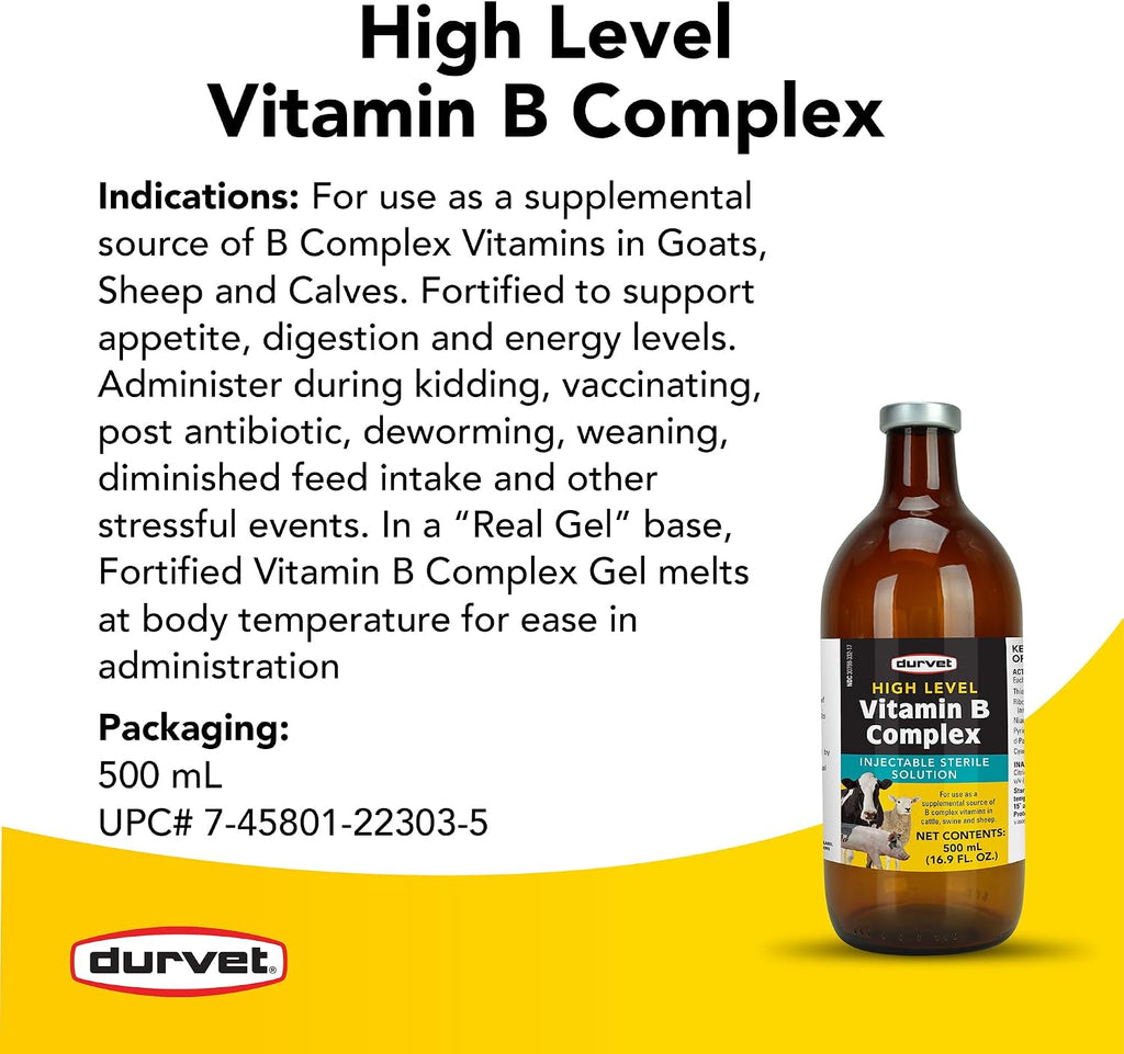 Durvet Complejo B de Alta Potencia 500 ml