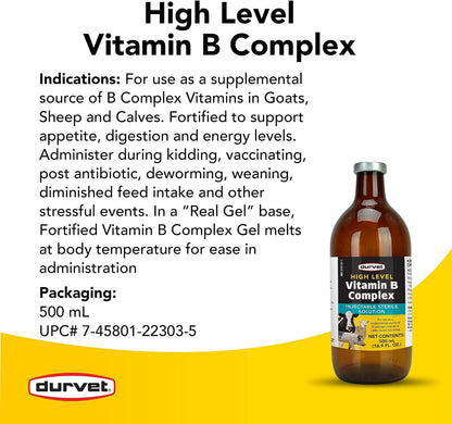 Durvet Complejo B de Alta Potencia 500 ml – Image 3