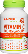 NutriBiotic Vitamina C 1000 mg - 100 Cápsulas - Ácido Ascórbico Puro