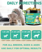 Omega 3 para Perros - 120 Chews de Aceite de Salmón con Vitaminas