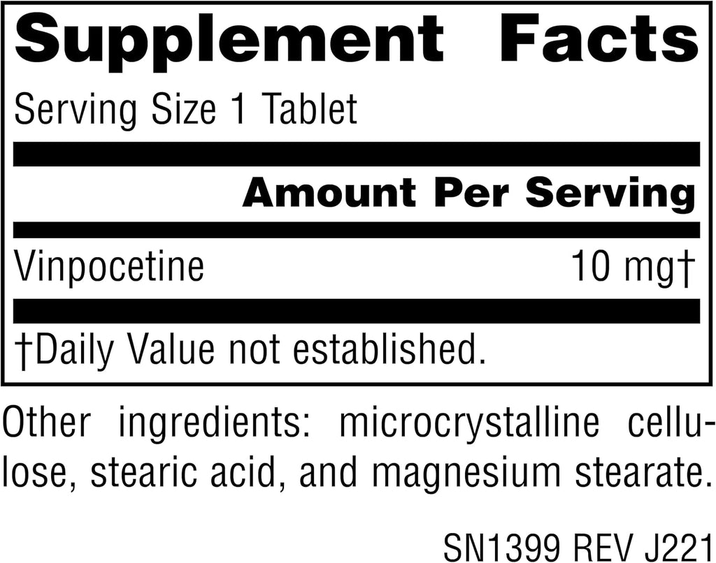 Source Naturals Vinpocetina 10 mg - 120 Comprimidos