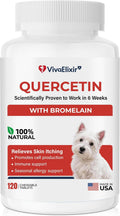 Tabletas de Quercetina y Bromelina para Perros — para Alergias Cutáneas, Dermatitis Atópica, Infecciones de Oído e Inflamación Articular — Apoyo Inmunológico y Antiinflamatorio — Formulado por Veterinarios