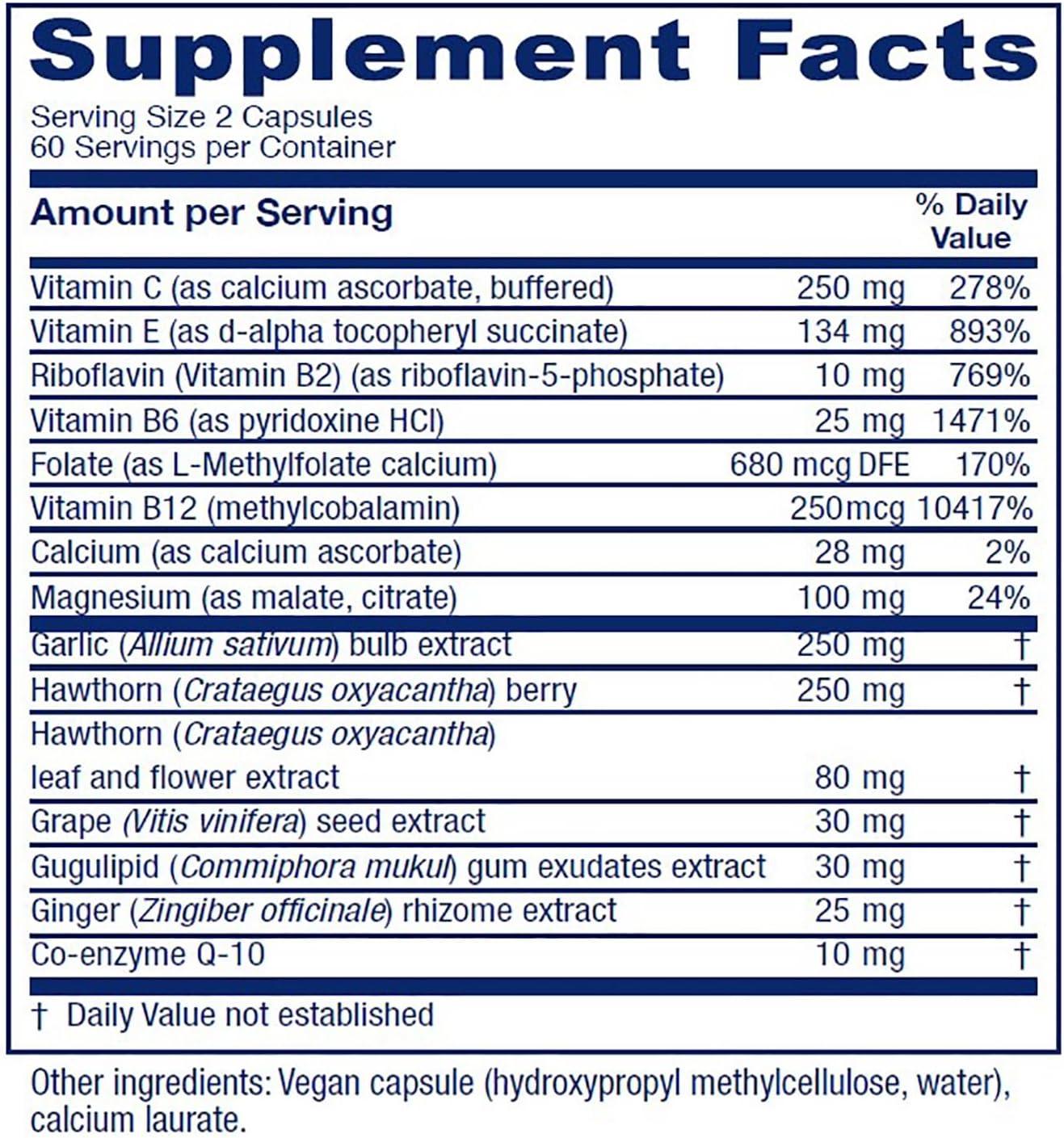 Vitanica CardioBlend – Apoyo Cardiovascular, Vegano, 120 Cápsulas