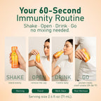 ALFA VITAMINS Vitamin C Shot 1000mg con Zinc, Jengibre y Equinácea - 80 dosis