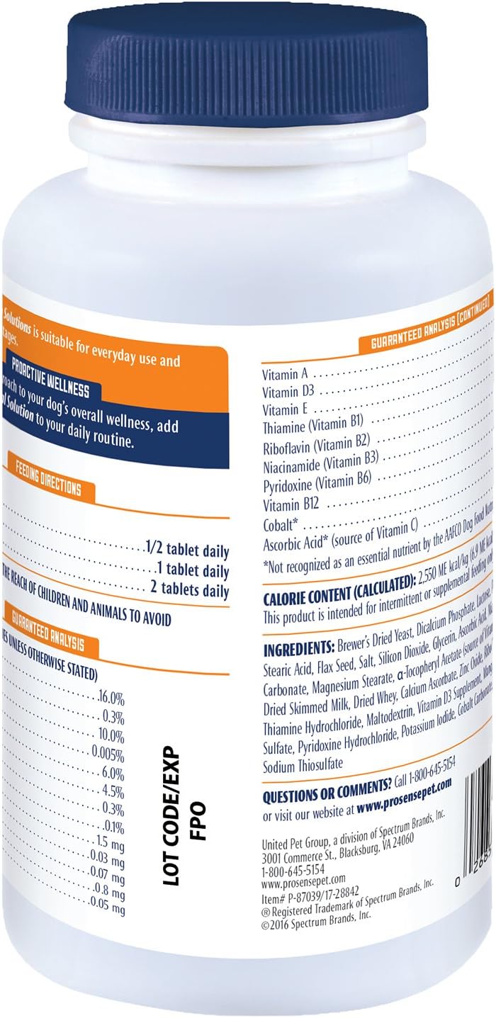 ProSense Soluciones Vitamínicas 90 Comprimidos Masticables para Perros - Apoya el Bienestar General