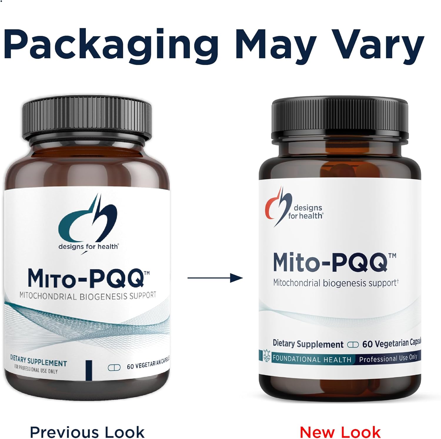Designs for Health Mito-PQQ Rhodiola - Fórmula de Energía Mitocondrial con Bio-PQQ (20mg) y Rhodiola Rosea, 60 Cápsulas