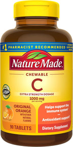 Nature Made Vitamina C Masticable Dosis Extra 1000 mg, 90 Comprimidos