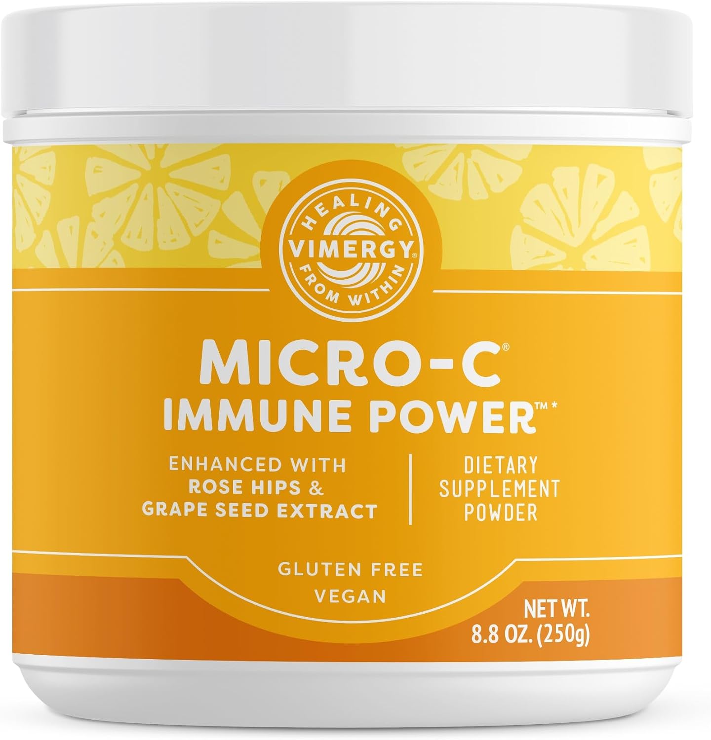 Vimergy Micro-C Immune Power - 250g - 69 Servicios - Polvo de Vitamina C con Silicio de Bambú y Bioflavonoides - Sin Gluten - Vegano - Kosher