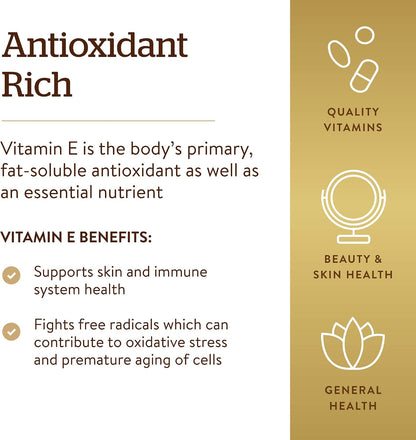 Solgar Vitamina E 670 mg (1000 UI), 180 Cápsulas Blandas – Image 4
