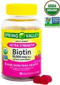 Spring Valley Biotina 10.000 mcg Gominolas Vegetarianas - 90 unidades