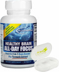 Lumintrail Nutrition Healthy Brain All Day Focus - Suplemento de extracto de cúrcuma y nutrientes cerebrales, 50 comprimidos con pastillero