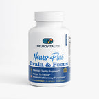Neuro Plus Brain and Focus Formula – 40 Nootrópicos para Memoria, Enfoque y Claridad Mental (60 Cápsulas)