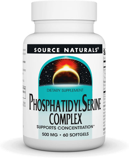 Source Naturals Fosfatidilserina Complejo 500mg – 60 Cápsulas Blandas – Image 1