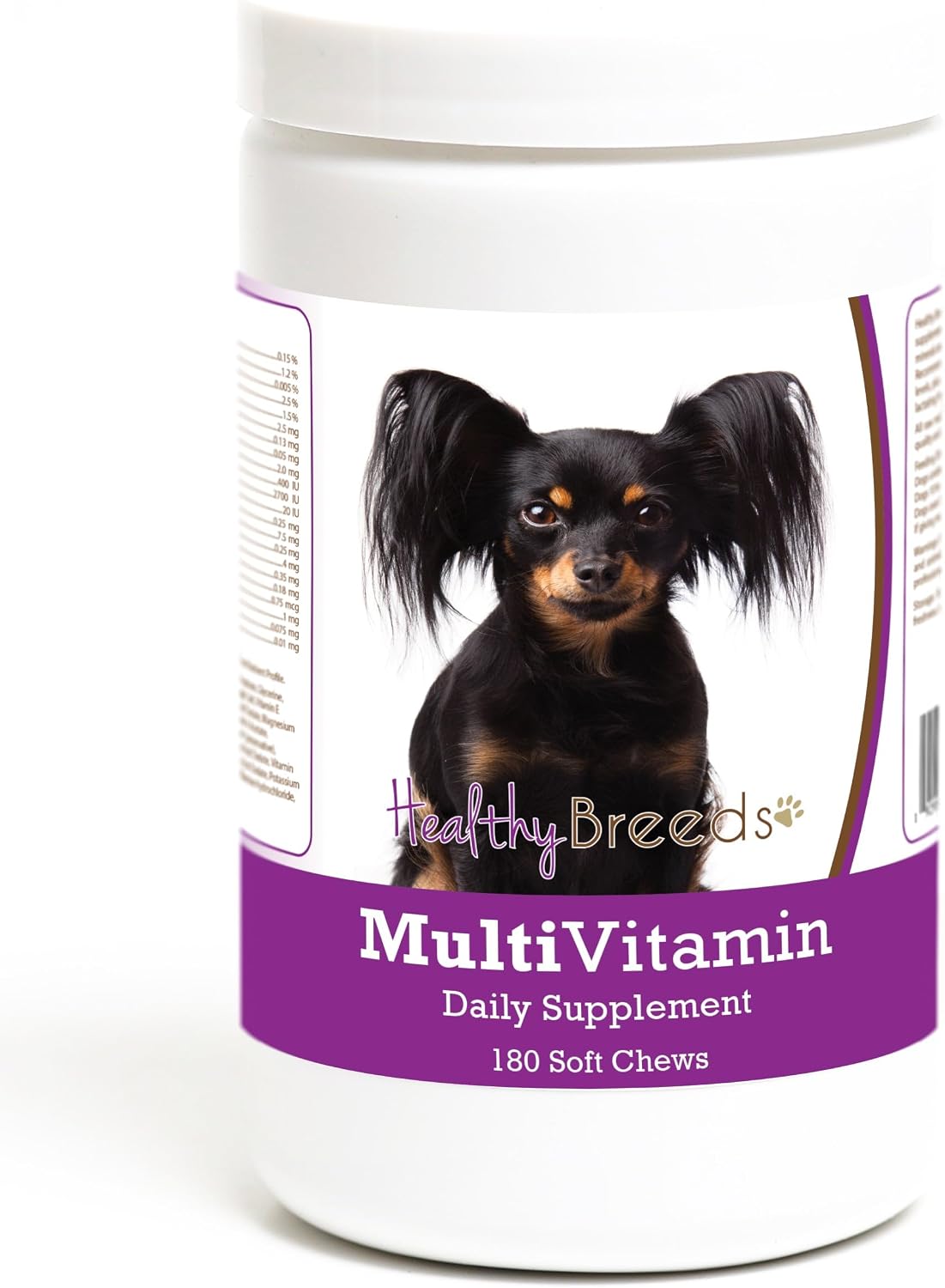 Healthy Breeds Russian Toy Terrier Multivitamínico Masticable para Perros, 180 Unidades