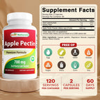 Best Naturals Pectina de Manzana 700 mg, 120 Cápsulas