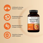 NatureBell Liposomal Vitamin C 2,000mg Per Serving, 240 Cápsulas - Suplemento Diario de Vitamina C Liposomal