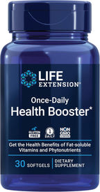 Life Extension Once-Daily Health Booster - Vitaminas E, K1 y K2 - 30 Cápsulas Blandas