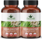 Natural Vida - Extracto de Castaño de Indias con Aescina 20% - 1000 mg - 120 Cápsulas Veganas