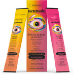 Neutonic Nootropic Focus Blend Powder - Peach Mango & Wild Berry (4 Sticks) | Sin Cafeína, Cero Azúcar