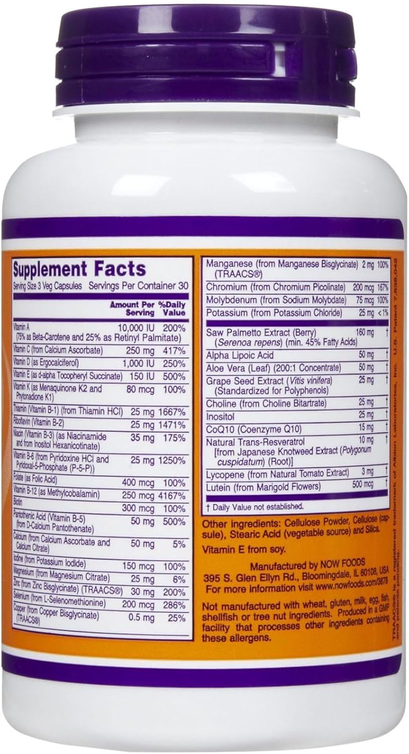 Now Foods ADAM Multivitamínico Superior para Hombres 90 cápsulas