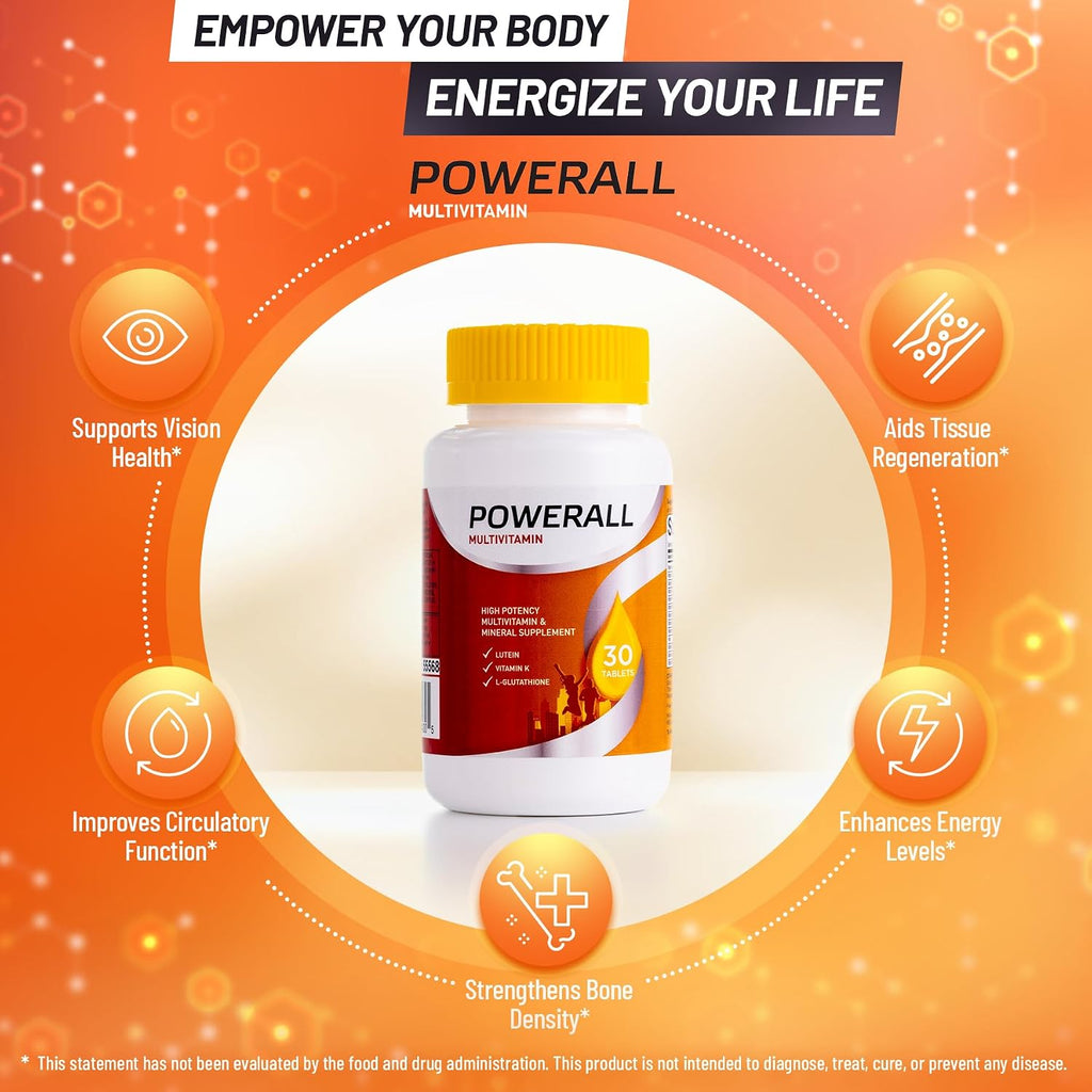 U.S. Health Club PowerAll Multivitamínico para Adultos | 30 Comprimidos