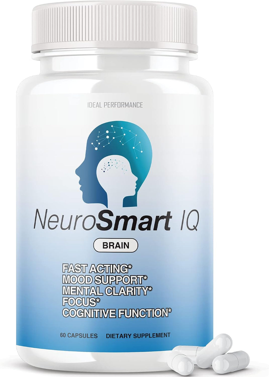 Neuro Smart IQ Brain Pills - 60 Cápsulas - IDEAL PERFORMANCE