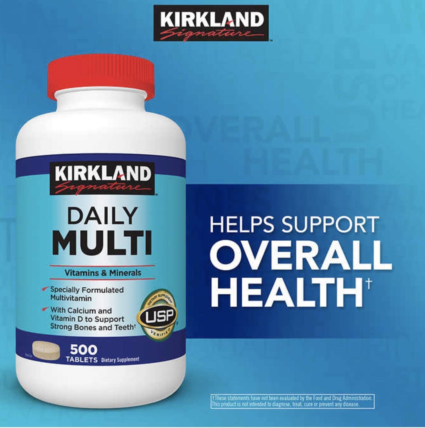 KIRKLAND Signature Daily Multi, 500 comprimidos
