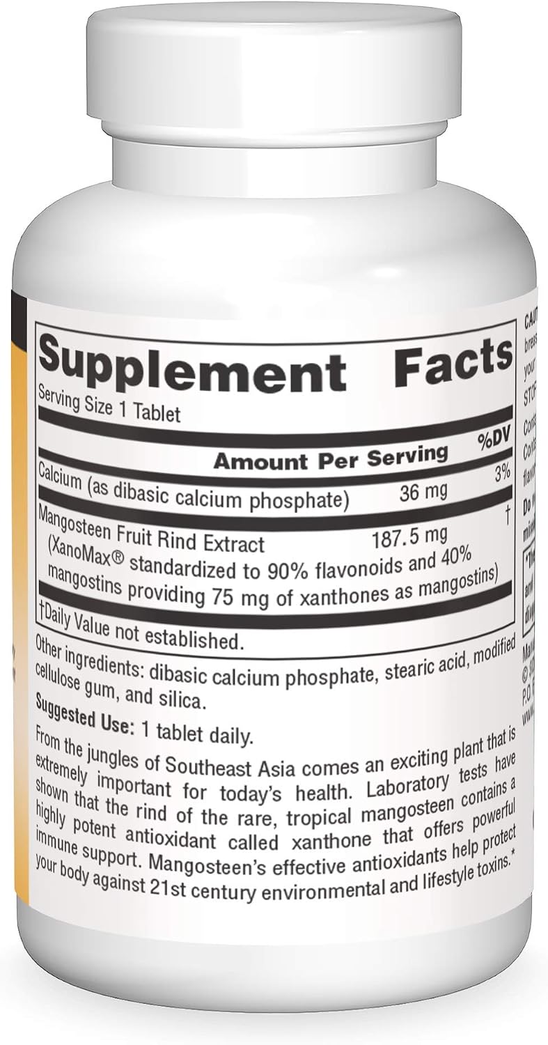 Source Naturals Mangostán, 75 mg Xantonas – 60 Comprimidos