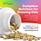 Multivitamínico Infantil Masticable NutraBulk - 500 Comprimidos Sabor Cereza