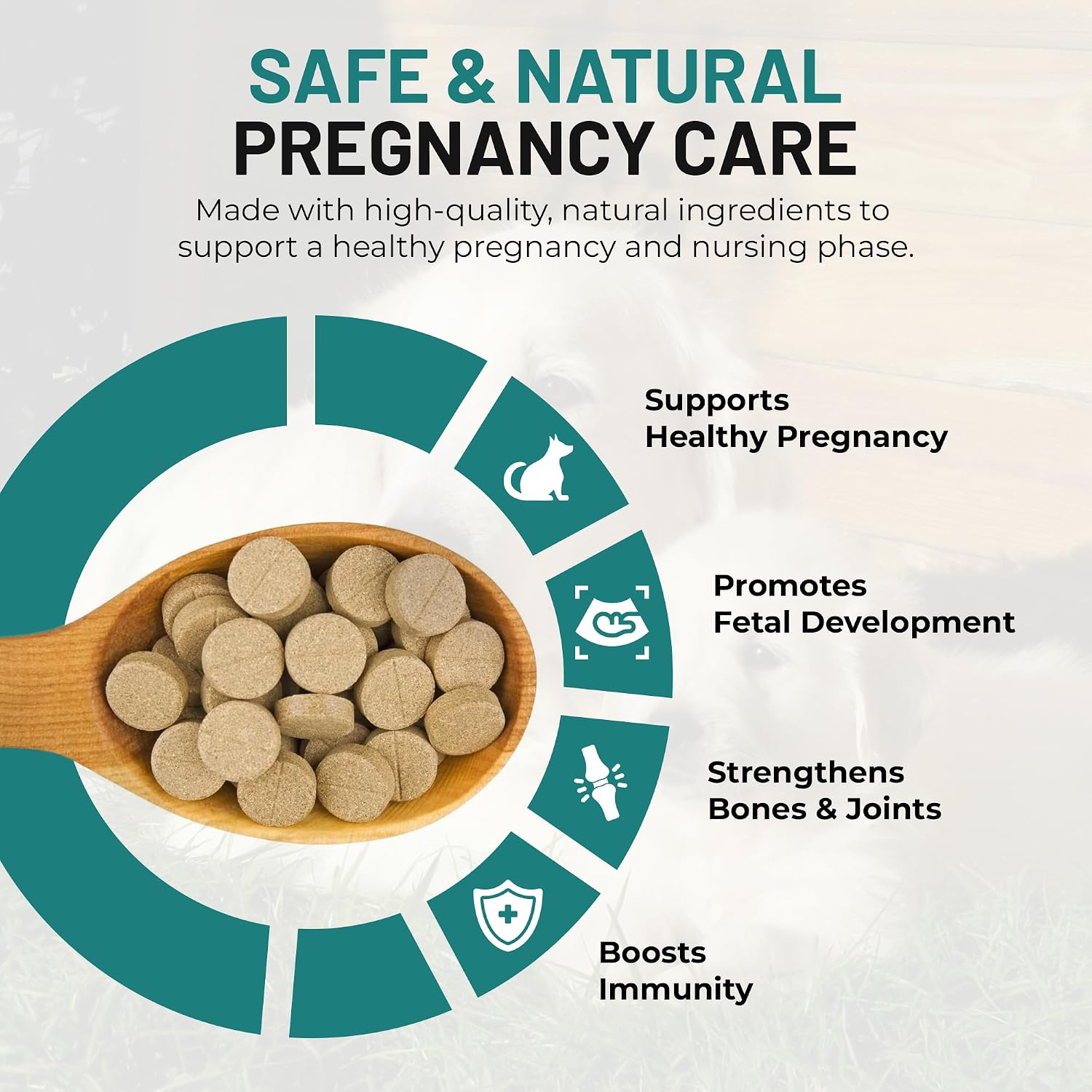 Mr Ros Multivitamínico prenatal masticable para perros - 120 comprimidos blandos