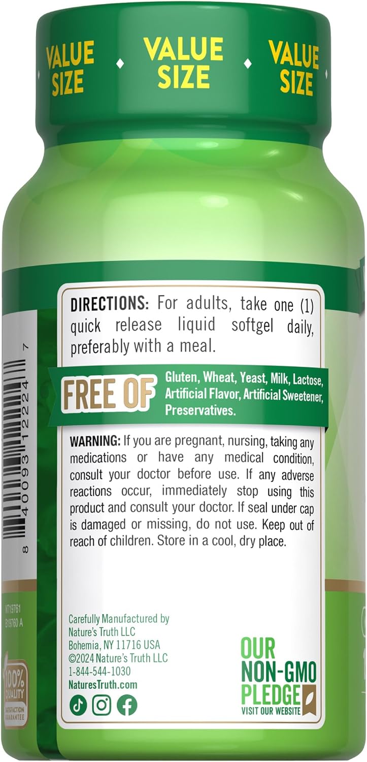 Nature's Truth Vitamina B12 1000 mcg - 150 Cápsulas Blandas