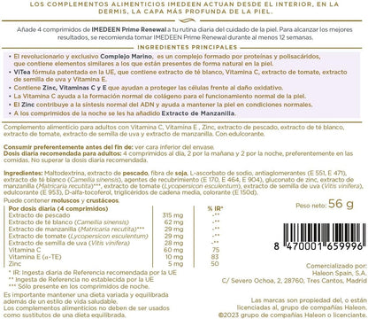 Imedeen Prime Renewal Comprimidos (120 unidades) – Fórmula de colágeno para el cuidado de la piel a partir de los 50 años – Image 2