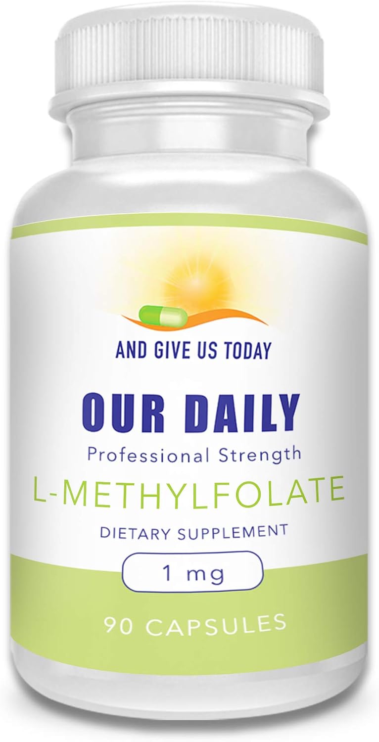 Our Daily Vites L-Metilfolato 1 mg (1000 mcg) - Folato Activo 5-MTHF - 270 Cápsulas Vegetales