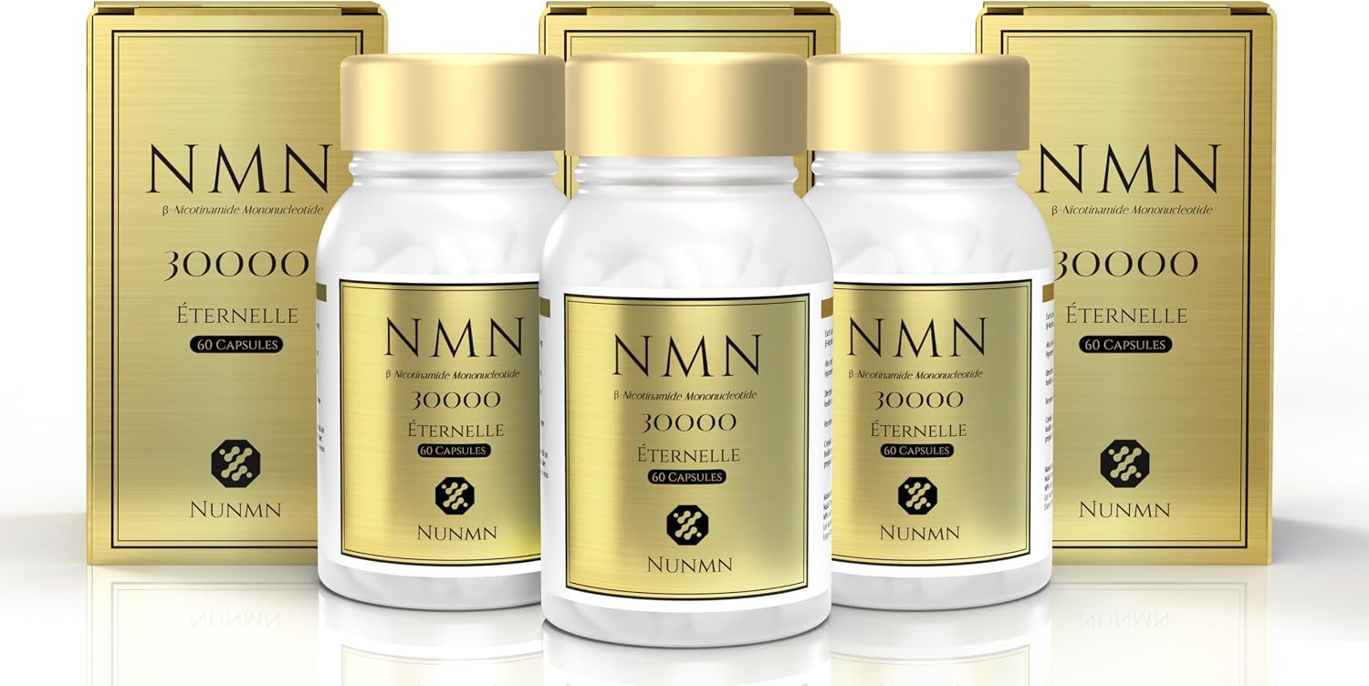 NUNMN NMN 30000 Éternelle β-Nicotinamide Mononucleotide, 60 Cápsulas