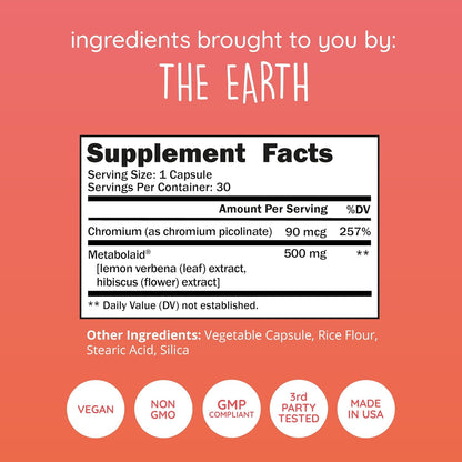Happy Healthy Hippie Lighten Up - Complemento GLP-1 con Metabolaid y Cromo - 30 Cápsulas Veganas – Image 4