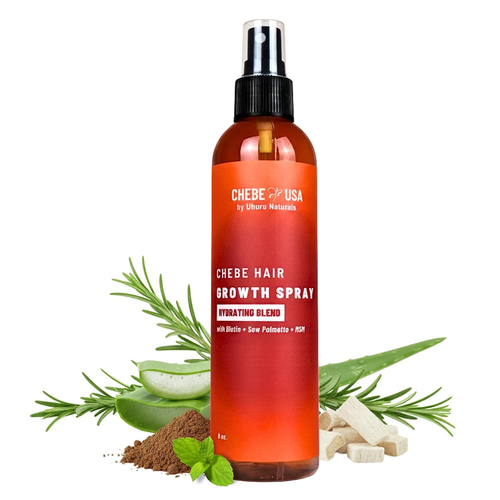 Uhuru Naturals Spray Capilar con Biotina y MSM – Tratamiento Fortalecedor para el Cuero Cabelludo 237 ml