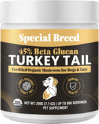 Cola de Pavo Orgánica para Perros y Gatos - Estandarizada al 45% de Betaglucanos - 660 Comprimidos - Special Breed