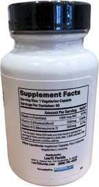 LowTE Florida ADK 10-90 Cápsulas | Complejo de Vitaminas A, D3 y K2 | Alta Potencia con D3 10.000 UI y K2 500 mcg