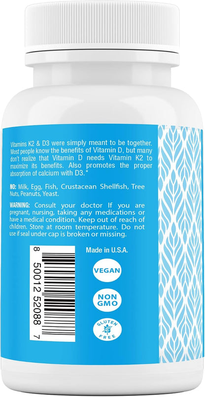 Safrel Vitamina D3 5000 UI + K2 MK-7 120 mcg, 120 Cápsulas – Image 3