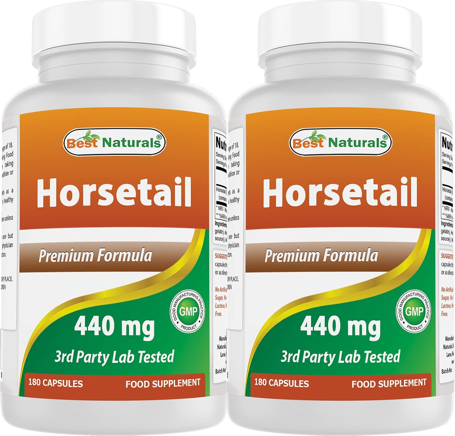 Best Naturals Cola de Caballo 440 mg, 180 Cápsulas