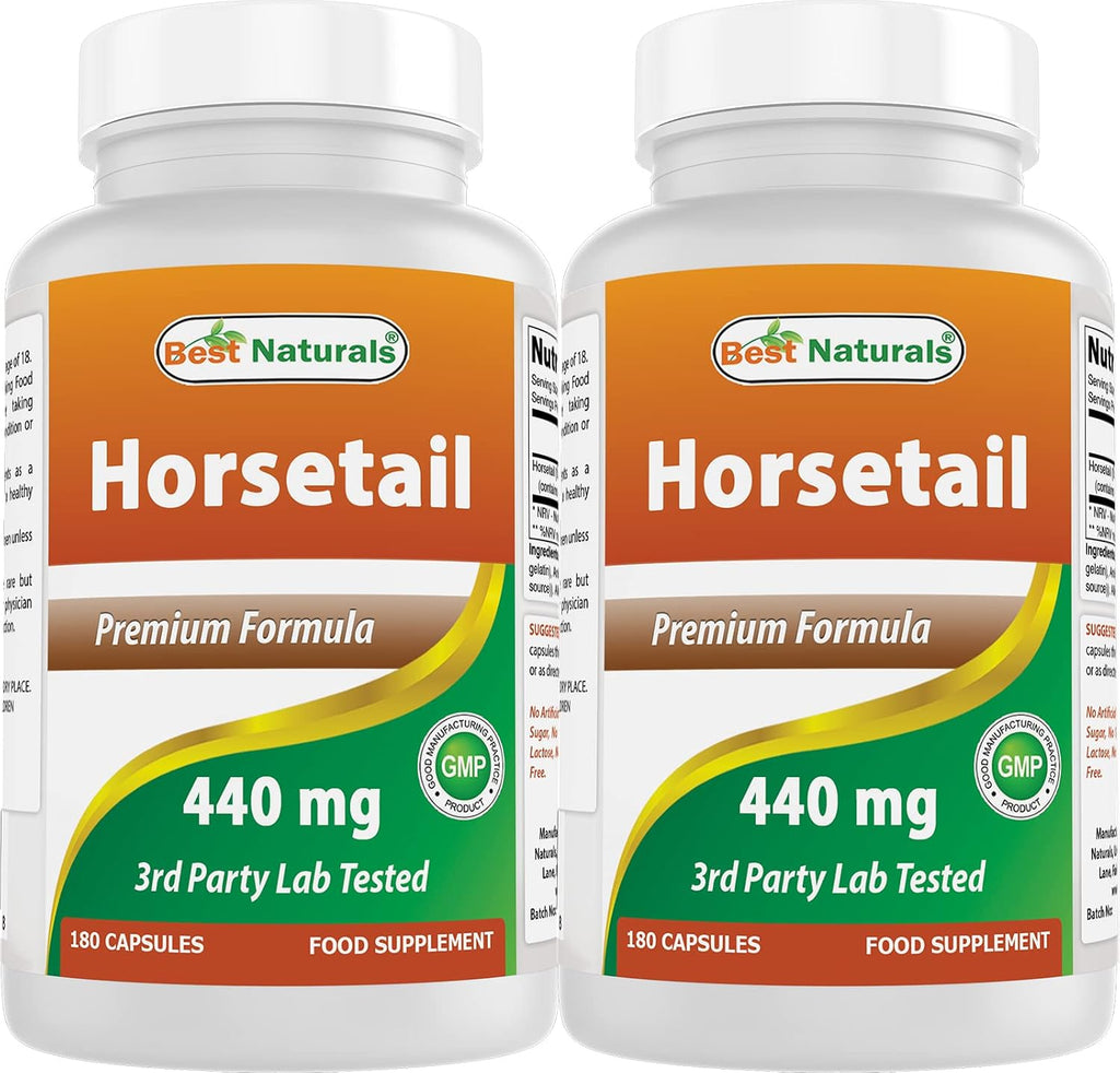 Best Naturals Cola de Caballo 440 mg 180 Cápsulas (Paquete de 2)