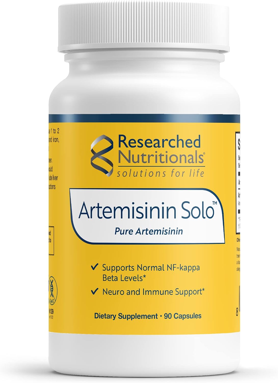 Researched Nutritionals Artemisinin Solo - Artemisia Annua Artemisinin Supplement - 250 mg Per Serving - Vegan, Non-GMO (90 Capsules)
