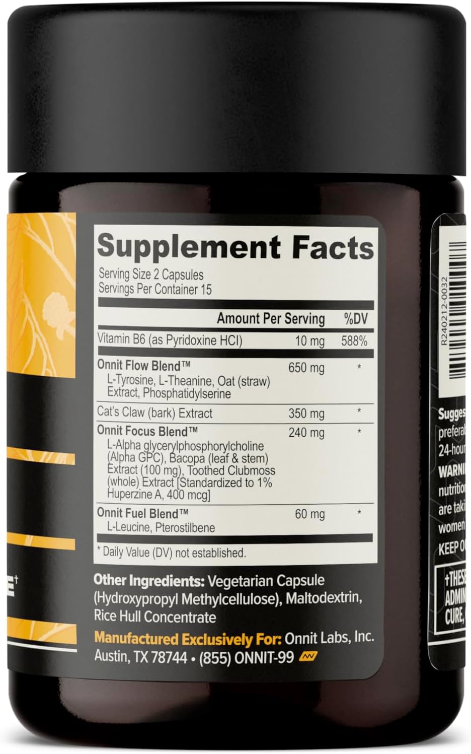 ONNIT Cognitive & Mood Support Pack: Alpha Brain Nootrópico (30 cápsulas) + New Mood Apoyo al Estrés (60 cápsulas)
