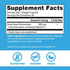 Doctor's Best EpiCor 500 mg Postbiótico - 60 Cápsulas Vegetales
