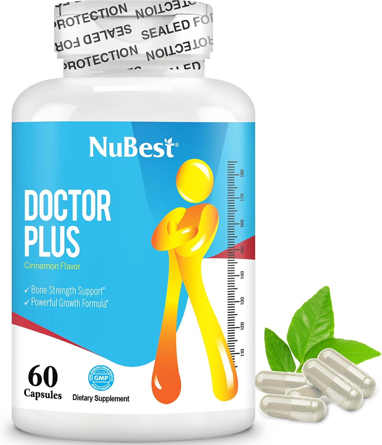NuBest Doctor Plus con Calcio, Vitamina D3, Vitamina K2 (MK7) y Magnesio para la Salud Ósea - 60 Cápsulas