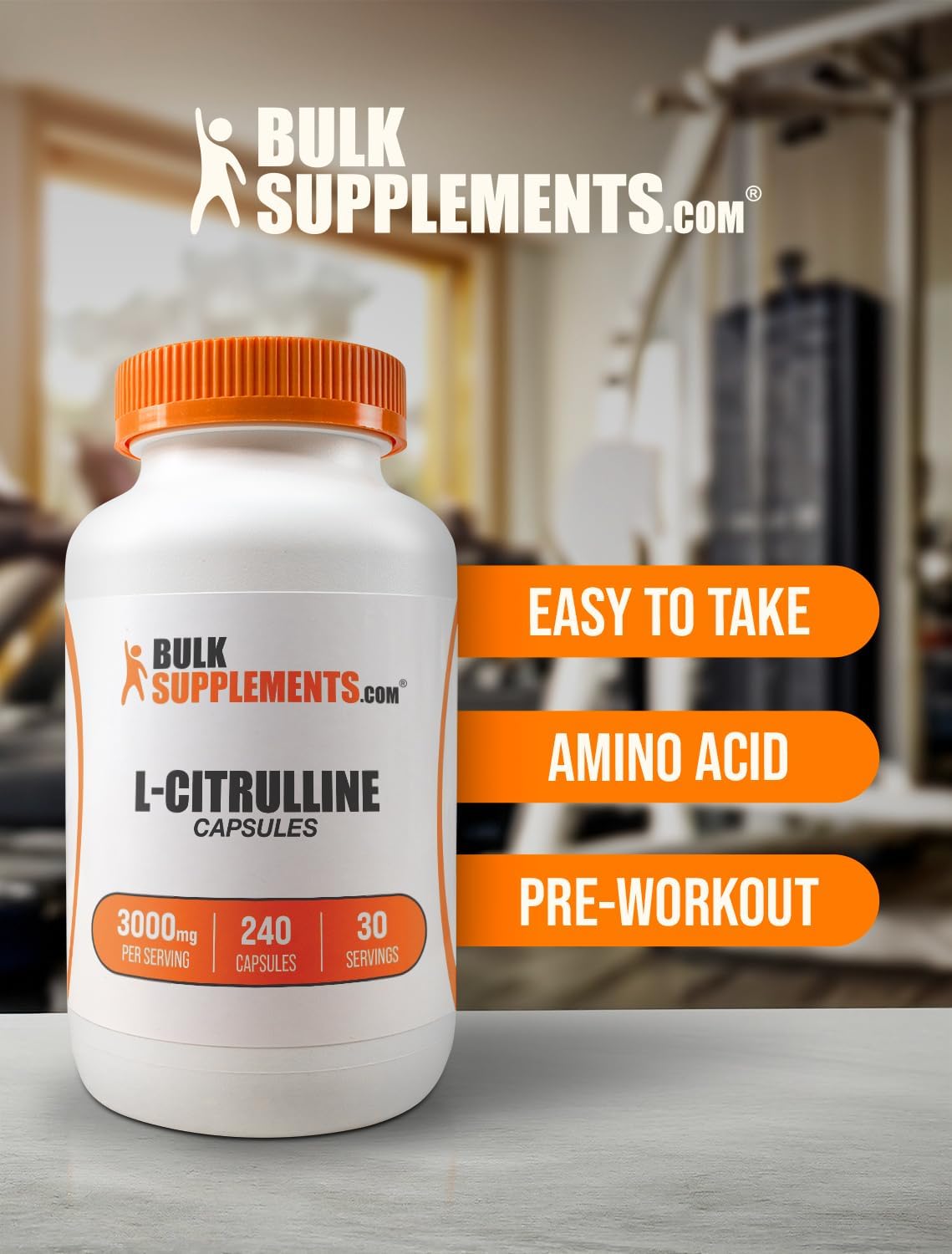 Cápsulas de L-Citrulina - 3000 mg por Dosis, 240 Cápsulas