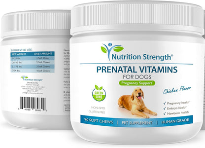Nutrition Strength Vitaminas prenatales para perros | 90 masticables suaves – Image 4