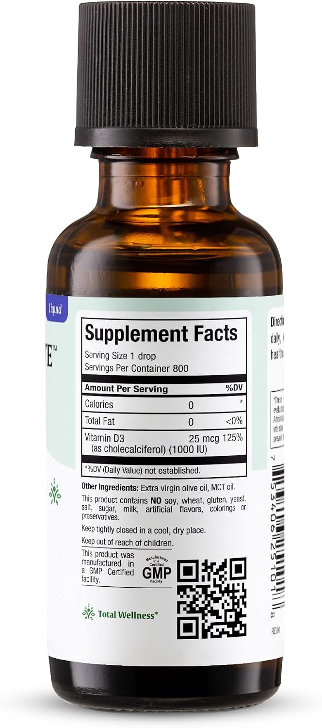 Vitamina D3 Concentrado - 1000 UI por gota - Complemento alimenticio - 30 ml (1 fl oz) - Maxi Health